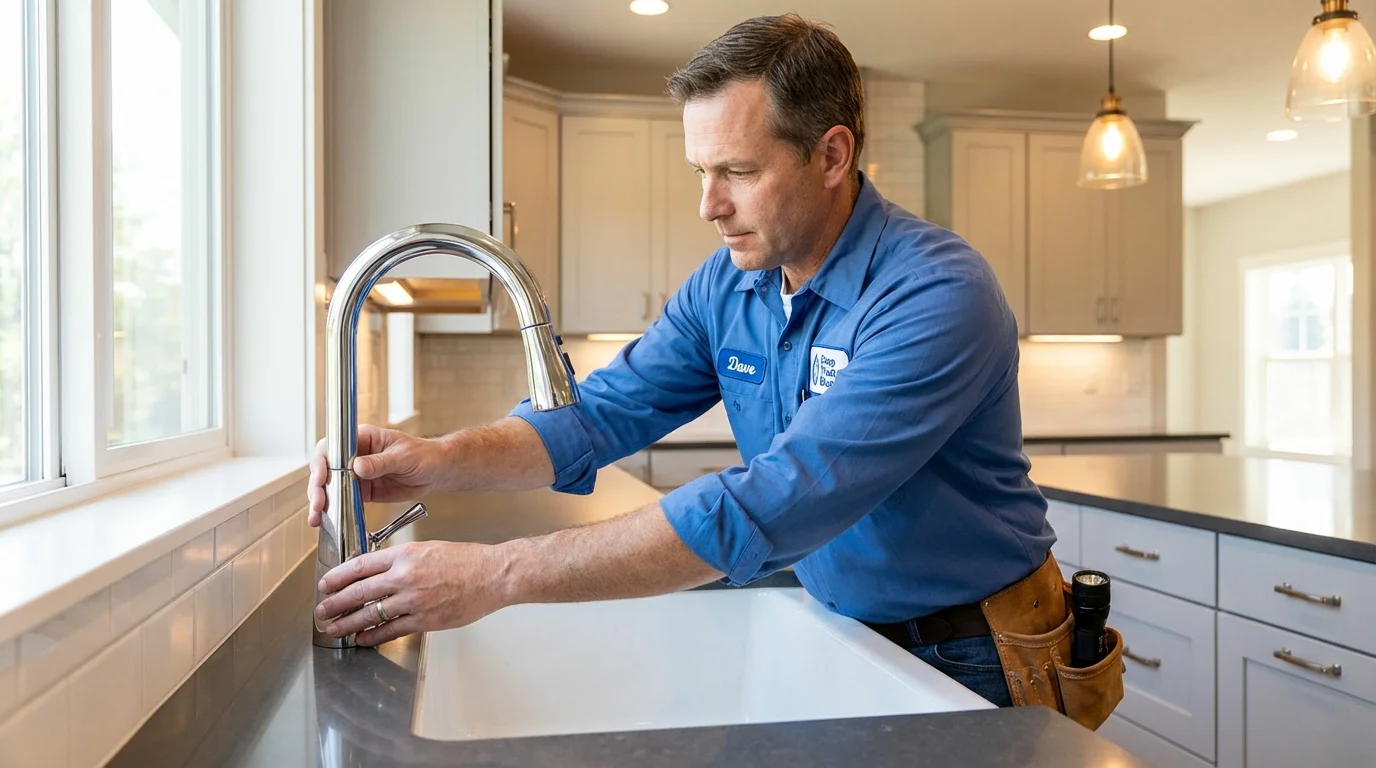 Kitchen faucet installation by Johns Plumbing LLC in Leonardo