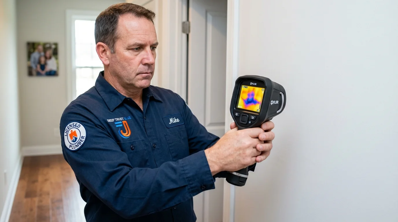 Thermal imaging leak detection by Johns Plumbing LLC in Leonardo